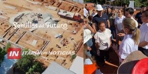 MINISTRO DE LA NIÑEZ Y PRIMERA DAMA RECORREN OBRAS EN YAGUARÓN