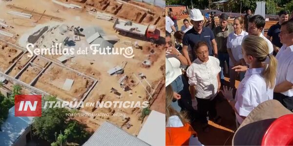 MINISTRO DE LA NIÑEZ Y PRIMERA DAMA RECORREN OBRAS EN YAGUARÓN