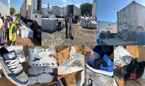 Millonaria incautación de productos falsificados en puerto privado de Luque