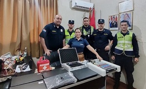 Capturan a ladrón y recuperan notebooks robadas de colegio en Mariano Roque Alonso