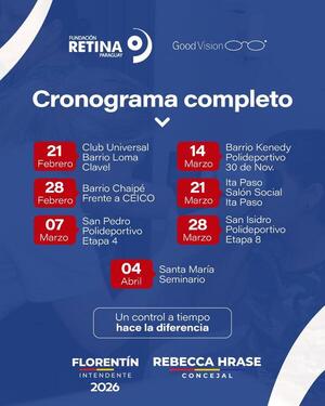 Ofrecen atención oftalmológica gratuita en Encarnación impulsada por Florentin y Rebecca Hrase