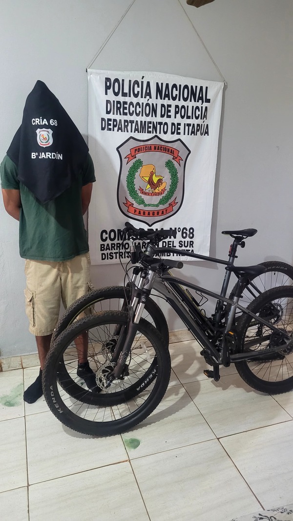 Aprehenden a hombre e incautan dos bicicletas de alta gama en Cambyretá
