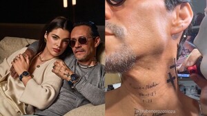 Marc Anthony se tatuó Marco + Nadia en el cuello como señal de su enorme amor
