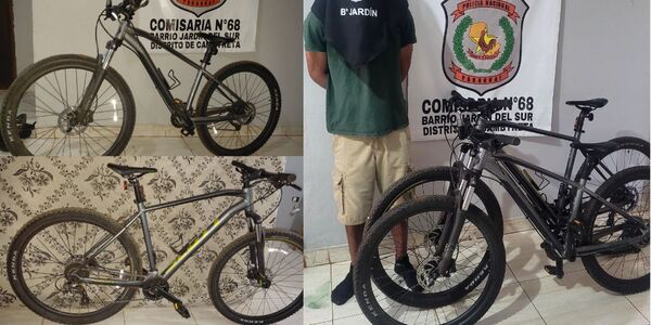 APREHENDEN A HOMBRE E INCAUTAN DOS BICICLETAS DE ALTA GAMA DE DUDOSA PROCEDENCIA