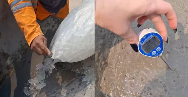 Usarán más de un millón de kilos de hielo para construir pilotes del mayor viaducto