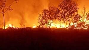 Fuegos artificiales provocan voraz incendio de terreno en Ypané
