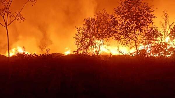 Fuegos artificiales provocan voraz incendio de terreno en Ypané