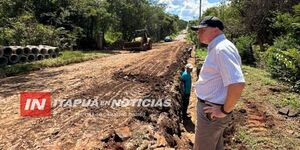 MUNICIPALIDAD DE SAN JUAN DEL PARANÁ EJECUTA OBRAS VIALES EN LOMAS DEL SUR