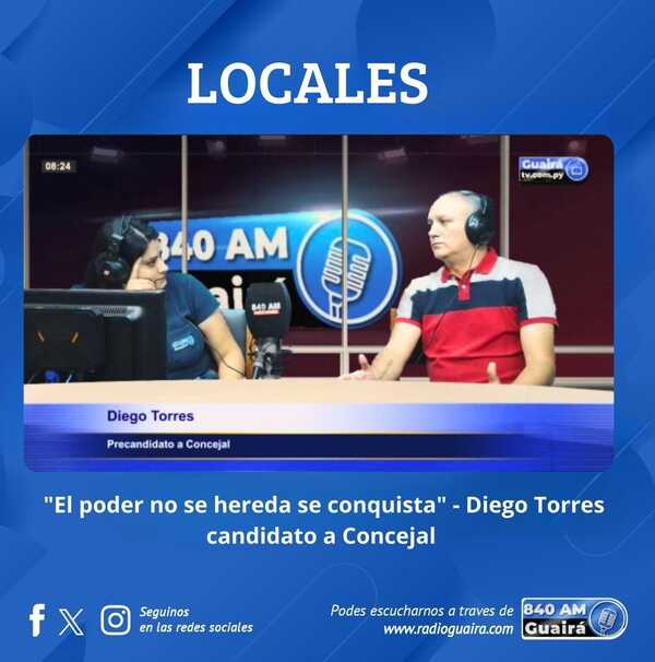 DIEGO TORRES, PRECANDIDATO A CONCEJAL MUNICIPAL POR HONOR COLORADO: PERFIL POLÍTICO Y PROPUESTAS