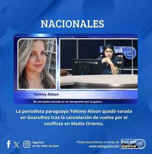 VIAJERA PARAGUAYA QUEDA VARADA POR CONFLICTO EN MEDIO ORIENTE Y CAOS AÉREO GLOBAL