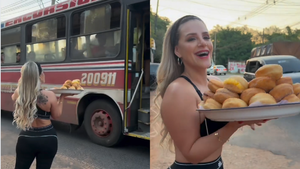 Eve Gómez vende “rico bollo” en la calle tras salir de radio