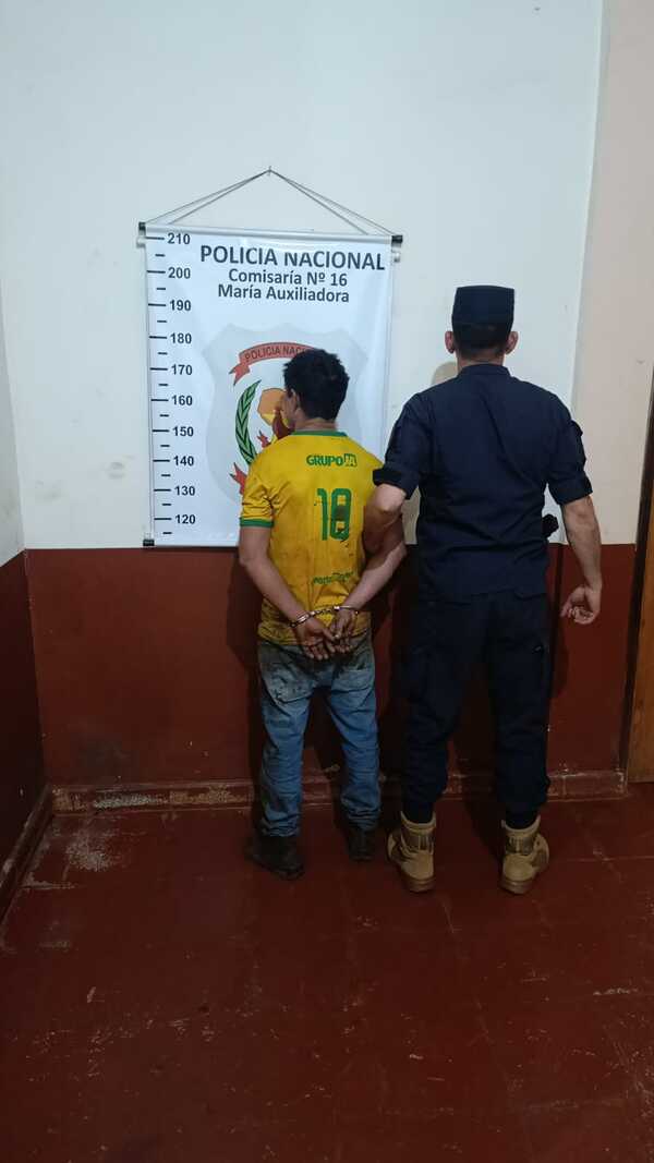 A patadas y puños agredió a su pareja y terminó detenido en María Auxiliadora