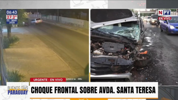 Violento choque frontal entre dos camionetas sobre Santa Teresa: baches habrían provocado el accidente