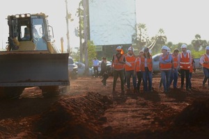 Avanzan obras de duplicación de la Ecovía Luque-San Bernardino