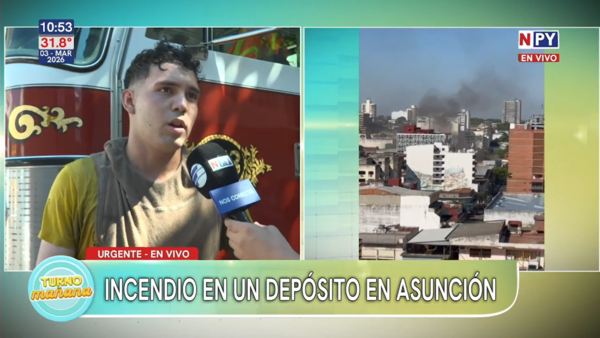 Incendio en depósito de Asunción controlado tras rápida intervención de los bomberos