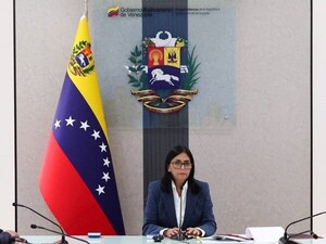 Delcy Rodríguez insiste en la retirada del bloqueo de EEUU sobre Venezuela: "Llegó el momento"