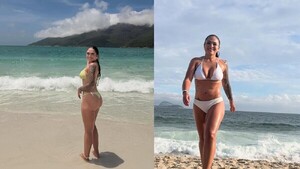 "La caradura" peló cuerazo en las playas de Brasil y le llovieron piropos