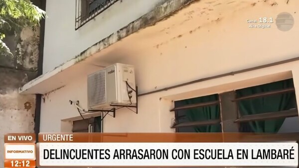 Roban aires acondicionados de una escuela de Lambaré