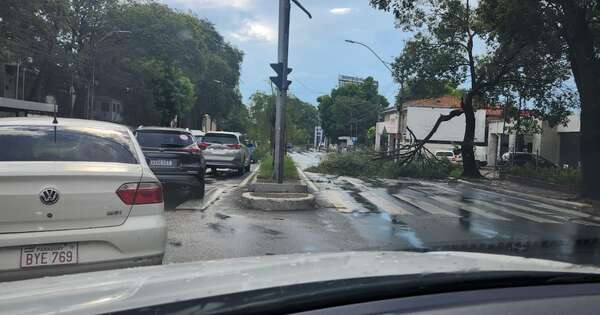 Diario HOY | En pocos minutos, “lluvia de verano” arrasó Asunción y otras localidades