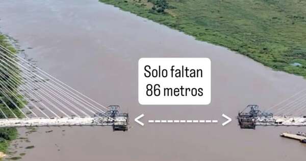 La Nación / Quedan solo 86 metros para unir los extremos del puente de la Bioceánica