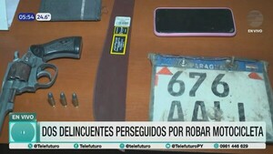 Asunción: Caen dos asaltantes tras persecución y choque policial