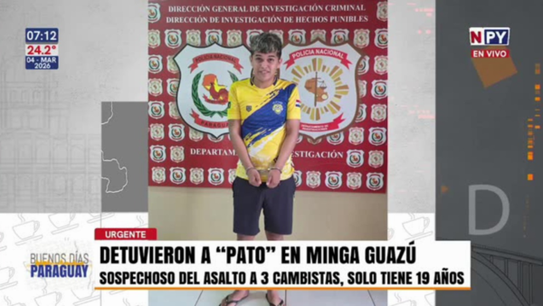 Cae alias “Pato” tras operativo en Minga Guazú