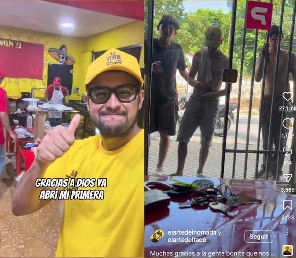 El conocido influencer "El Arte del Nómada" denuncia ataque a su local en Luque y anuncia cierre por temor