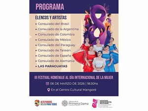 Festival homenaje al Día Internacional de la Mujer reunirá a artistas y representaciones culturales de varios países | DIARIO PRIMERA PLANA