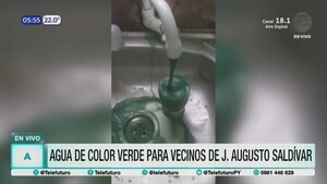 Denuncian agua verde y fétida en J. Augusto Saldívar