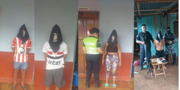 ALLANAMIENTO EN OBLIGADO DEJA CUATRO APREHENDIDOS Y DROGA INCAUTADA