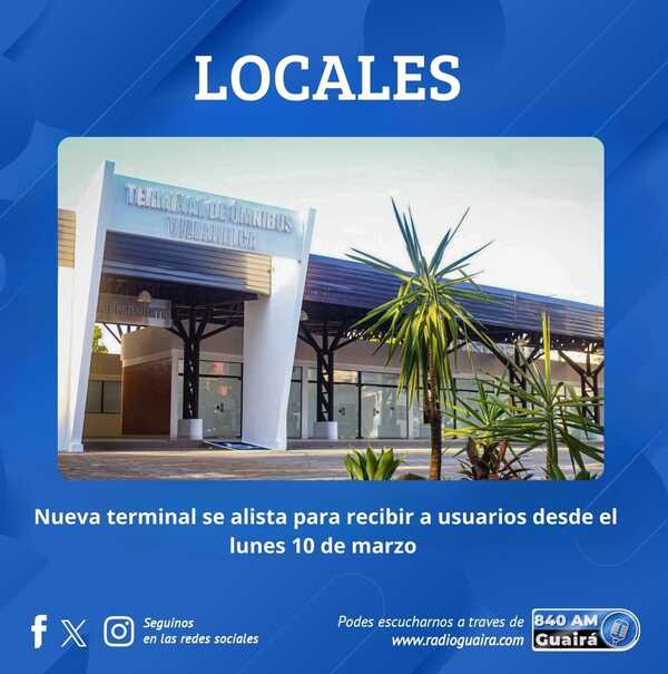 NUEVA TERMINAL OPERARÁ DESDE EL LUNES 10, SEGÚN ADMINISTRADOR
