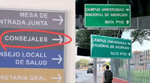 Luque: error ortográfico en cartel se vuelve viral - Noticiero Paraguay