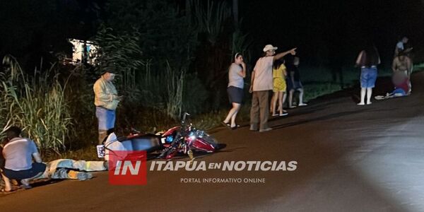 MOTOCICLISTA ATROPELLÓ A UNA ABUELA DE 83 AÑOS EN YATYTAY