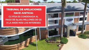 Condenan a Clyfsa a pagar más de G. 65 mil millones a la ANDE