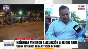Indígenas llegan a Asunción para exigir agua potable pero denuncian retención policial