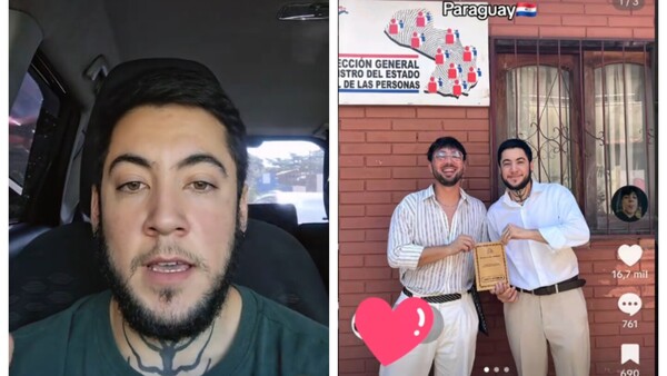 Protagonista del "primer matrimonio gay" del Paraguay hizo su aclaración