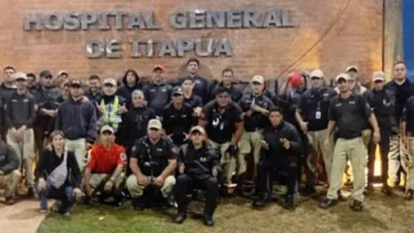 Guardias de seguridad se manifiestan en el Hospital General de Itapúa