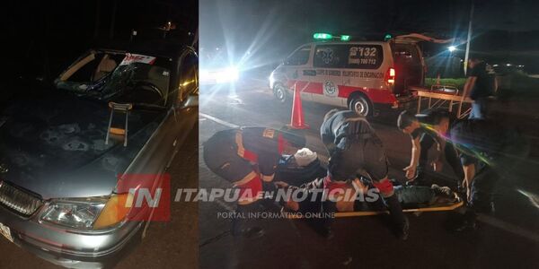  PEATÓN RESULTA LESIONADO TRAS SER EMBESTIDO POR UN AUTOMÓVIL EN LA RUTA PY06