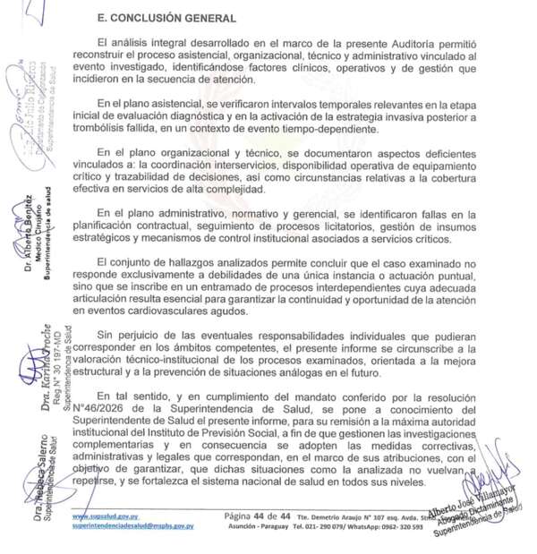 AUDIO: IPS: la “cadena de fallas y errores” que llevaron a la muerte de Braulio Vázquez - La Primera Mañana - ABC Color