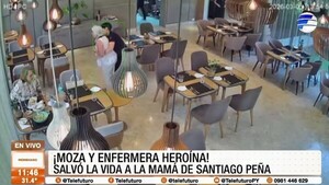 Habló la moza que salvó la vida a la mamá de Santiago Peña