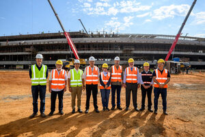 Directores de Itaipú verifican avance de obras del campus de la UNILA - ADN Digital