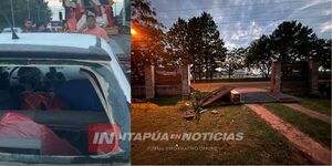 CONDUCTOR DERRIBA MURALLA DE VIVIENDA TRAS PRESUNTAMENTE QUEDARSE DORMIDO 