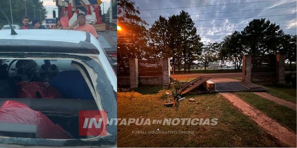 CONDUCTOR DERRIBA MURALLA DE VIVIENDA TRAS PRESUNTAMENTE QUEDARSE DORMIDO 