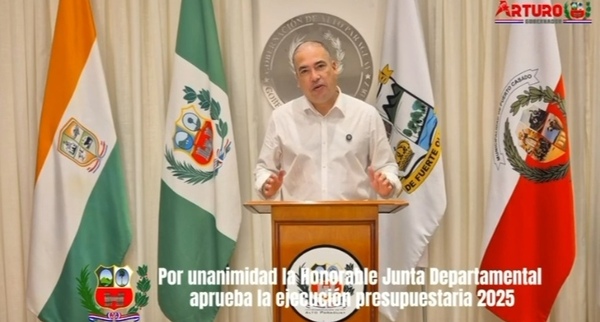 Destacan unanimidad de la Junta Departamental de Alto Paraguay en la aprobación de ejecución presupuestaria 2025