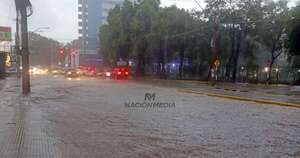 La Nación / Caos por temporal: raudales, árboles caídos y vehículos bajo el agua