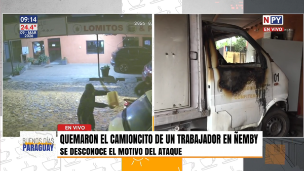 Quemaron el camión de un trabajador en Ñemby: se desconoce el motivo del ataque