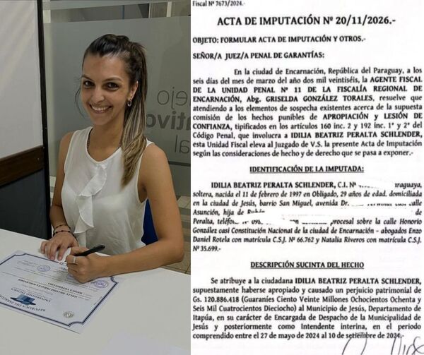 Imputan a ex intendente interina de Jesús de Tavarangue por supuesto delito de apropiación y lesión de confianza