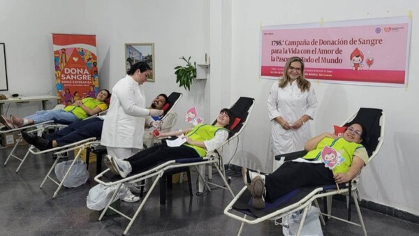 Religiosos organizaron una campaña de donación de sangre en San Lorenzo