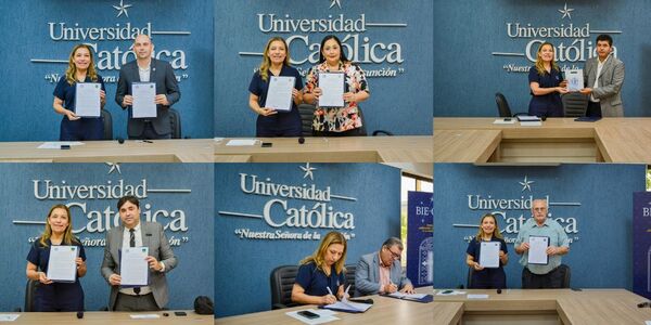 UNIVERSIDAD CATÓLICA ITAPÚA FIRMA CONVENIOS DE COOPERACIÓN CON SEIS MUNICIPALIDADES