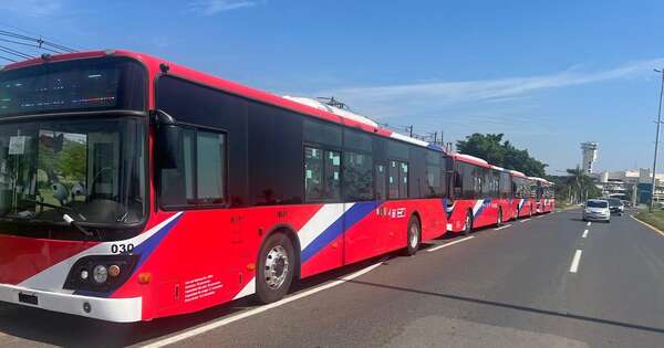 La Nación / Buses eléctricos unirán Asunción con el Silvio Pettirossi